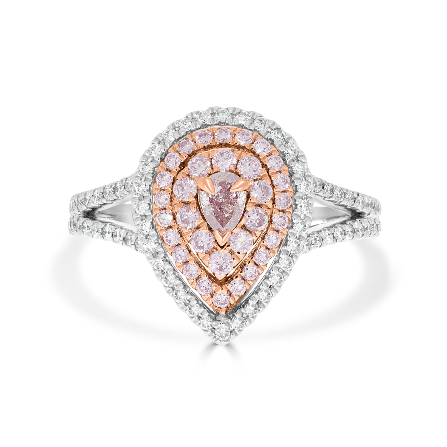GIA Certified, 0.50ct Natural Light Pink Pear Shape Solitaire Diamond Ring  18KT. For Sale at 1stDibs | pear pink diamond ring